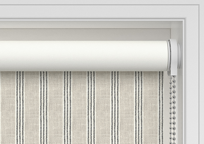 Emily Bond George Stripe Print, Charcoal - Twist&Fit Roller Blind - Image 10